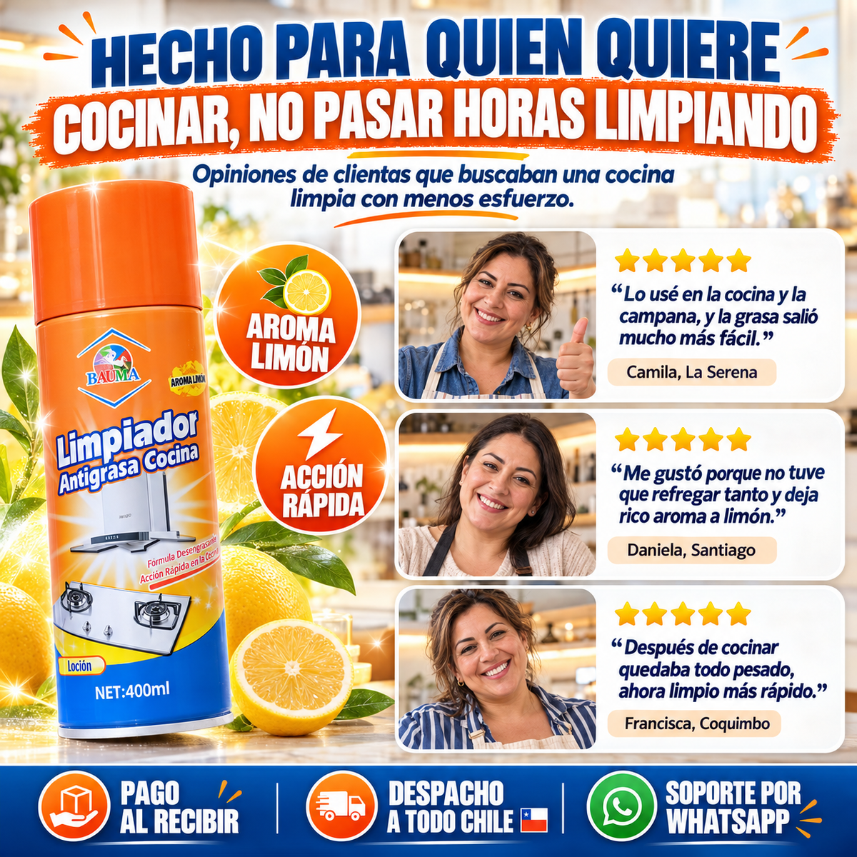 CocinaLibre™ | Espuma Antigrasa de Acción Rápida